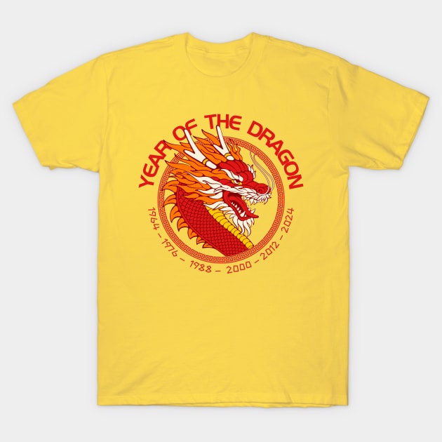 Chinese Year of the Dragon T-Shirt by Ray Crimson